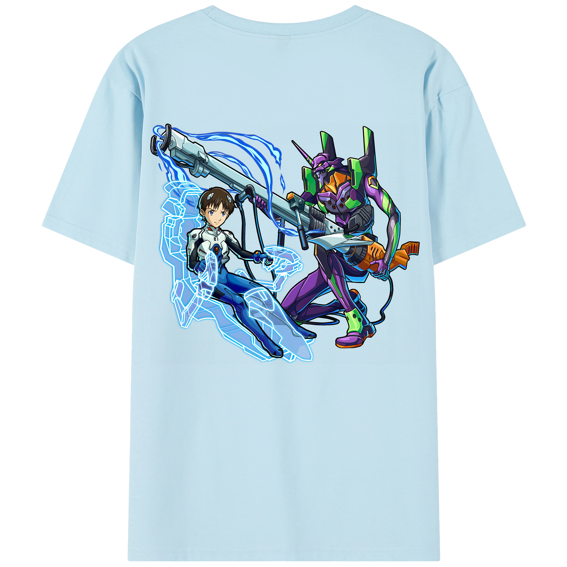 （画像用） EVA 新世紀エヴァンゲリオン 綿100％半袖Tシャツ（背面プリント）